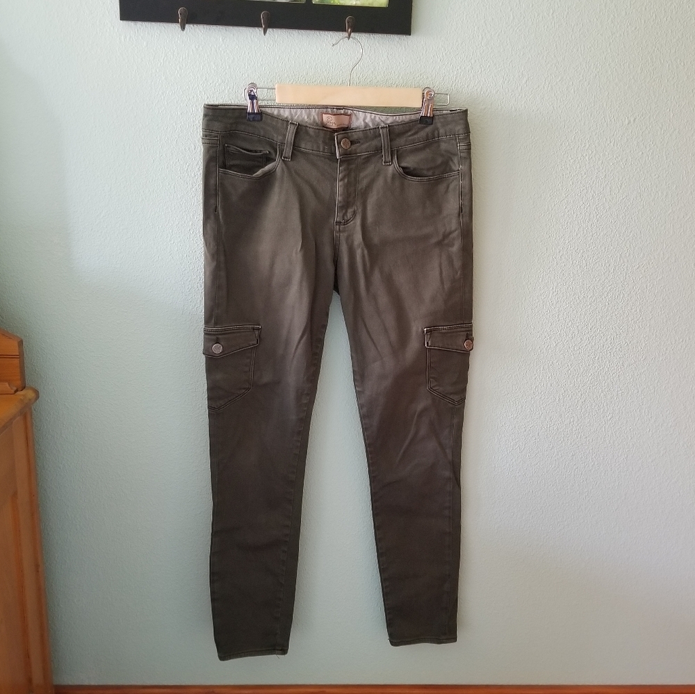 Paige green cargo jeans
